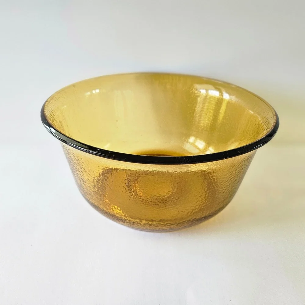 Vtg GE Hazel Atlas Amber Mixing Bowl Pebble-Textured - Replacement
